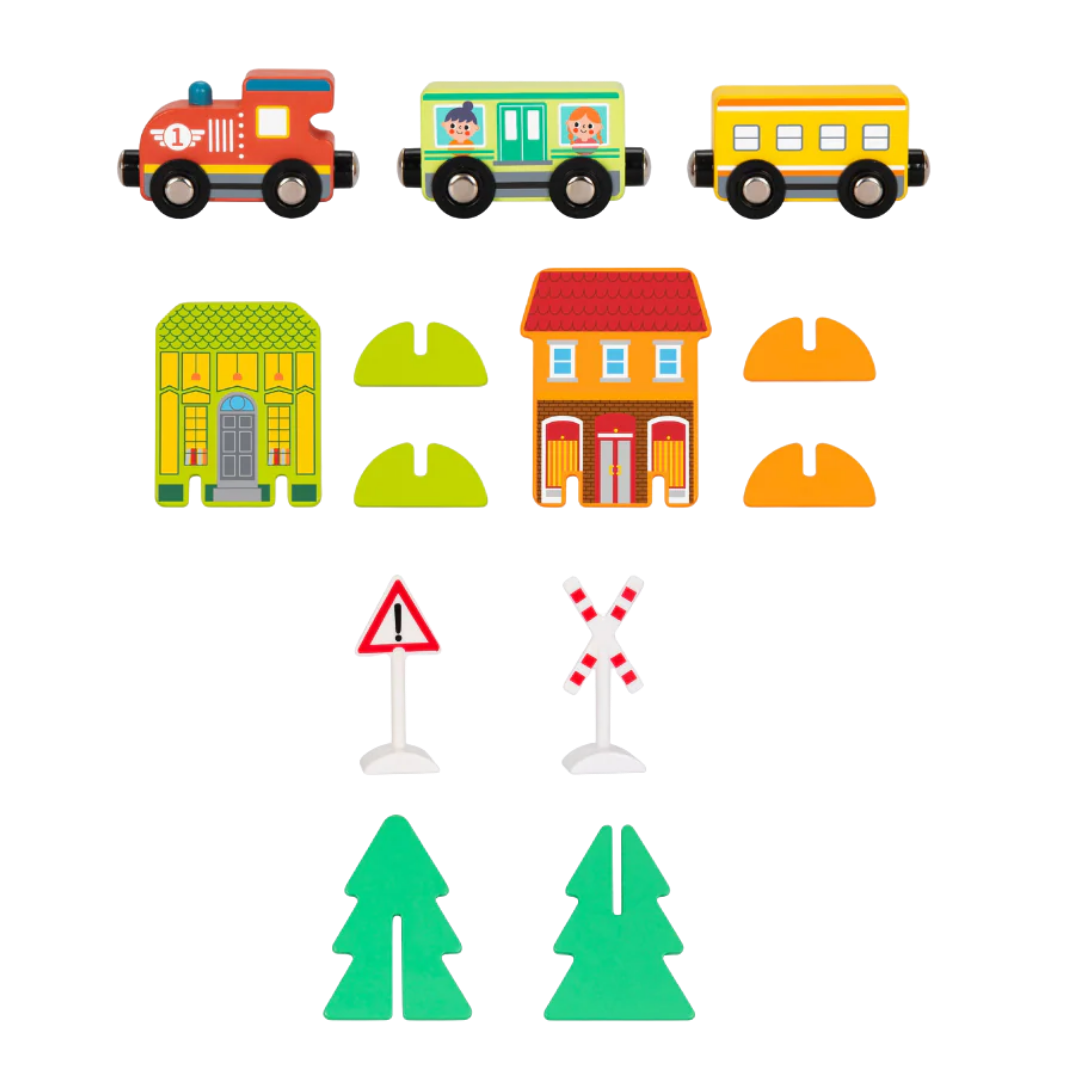 Hi Pando Wooden Train Set