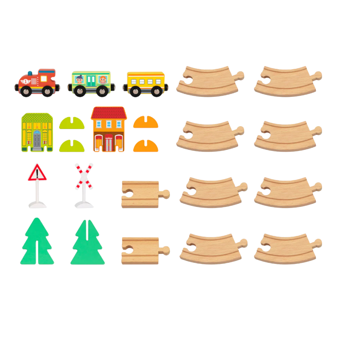Hi Pando Wooden Train Set