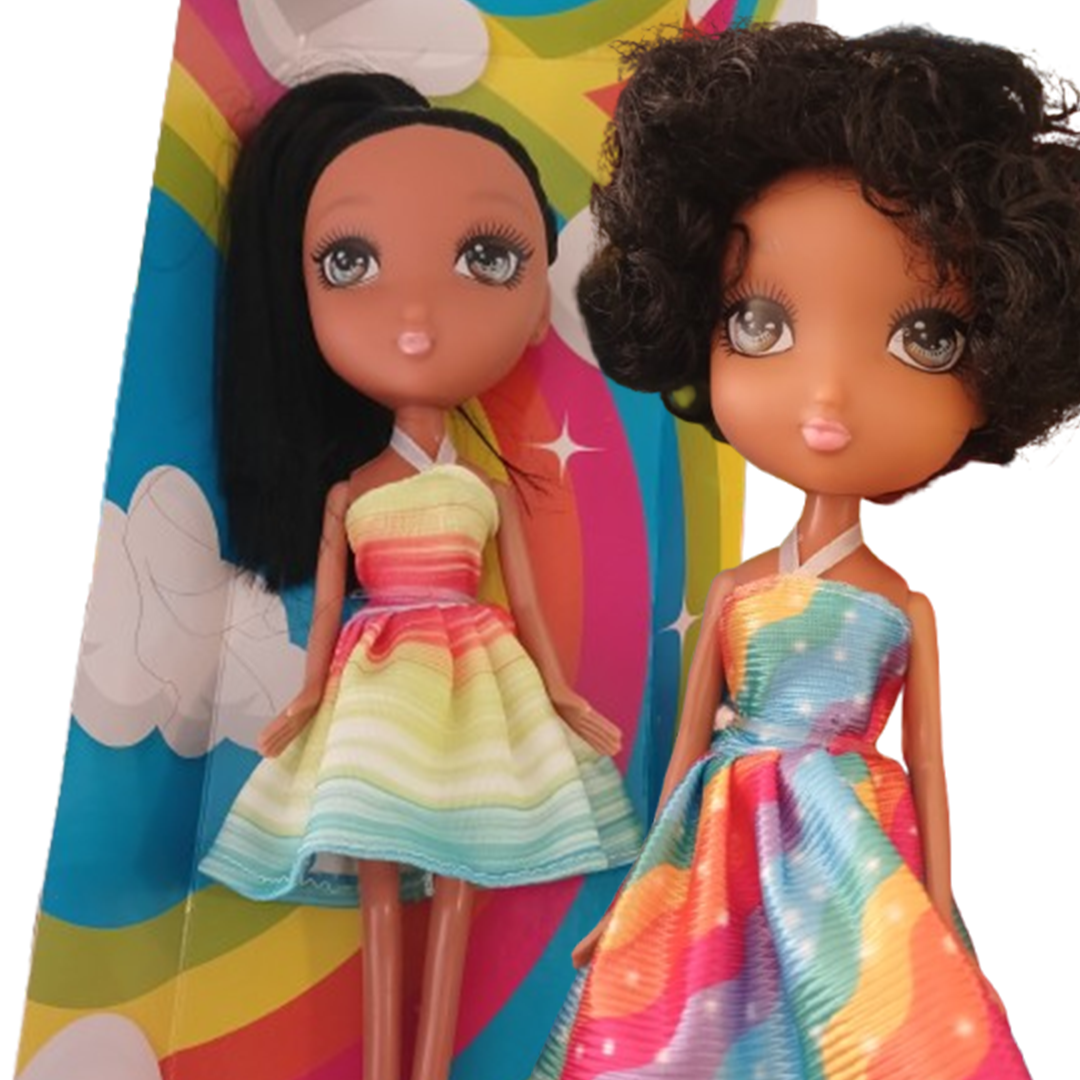 Honeez Rainbow Dress Doll with Long Hair 🌈✨ - Little Explorers Toy Shop