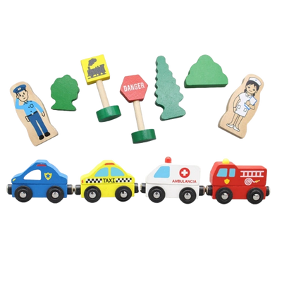 Wooden Magnetic Vehicle Set - Little Explorers Toy Shop
