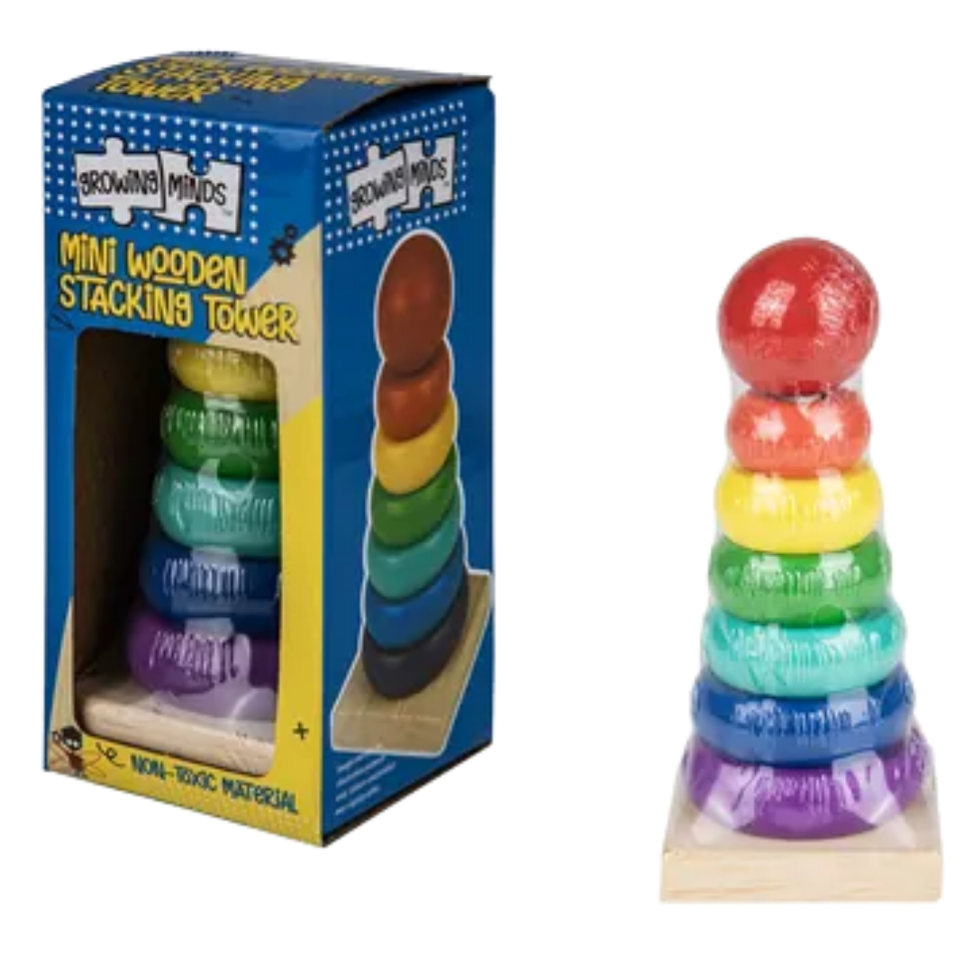 Wooden Stacking Rings - Colorful & Educational Toy for Toddlers
