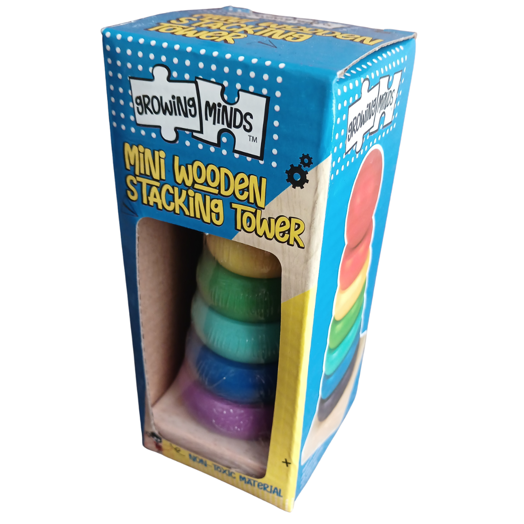 Wooden Stacking Rings - Colorful & Educational Toy for Toddlers