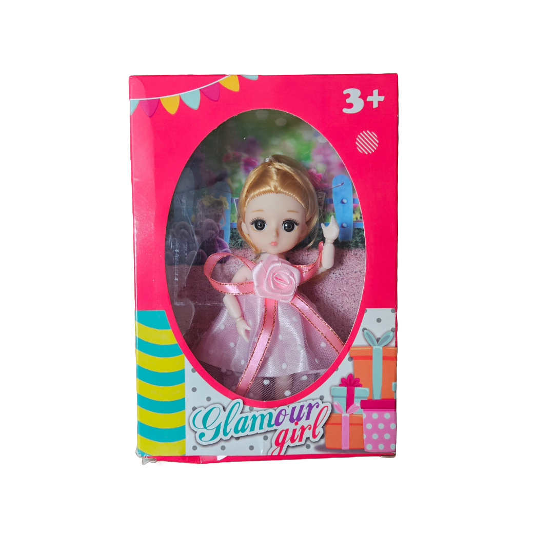 Adorable Small Doll in Party Dress – Perfect for Girls' Playtime! - Little Explorers Toy Shop