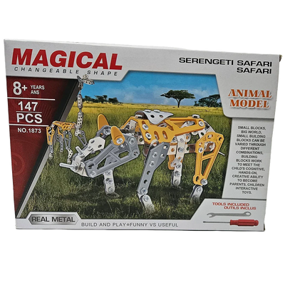 Build Your Own Safari – Metal Animal Model STEM Set (147pcs) - Little Explorers Toy Shop