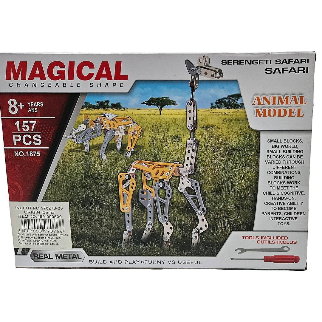 Build Your Own Safari – Metal Animal Model STEM Set (147pcs) - Little Explorers Toy Shop