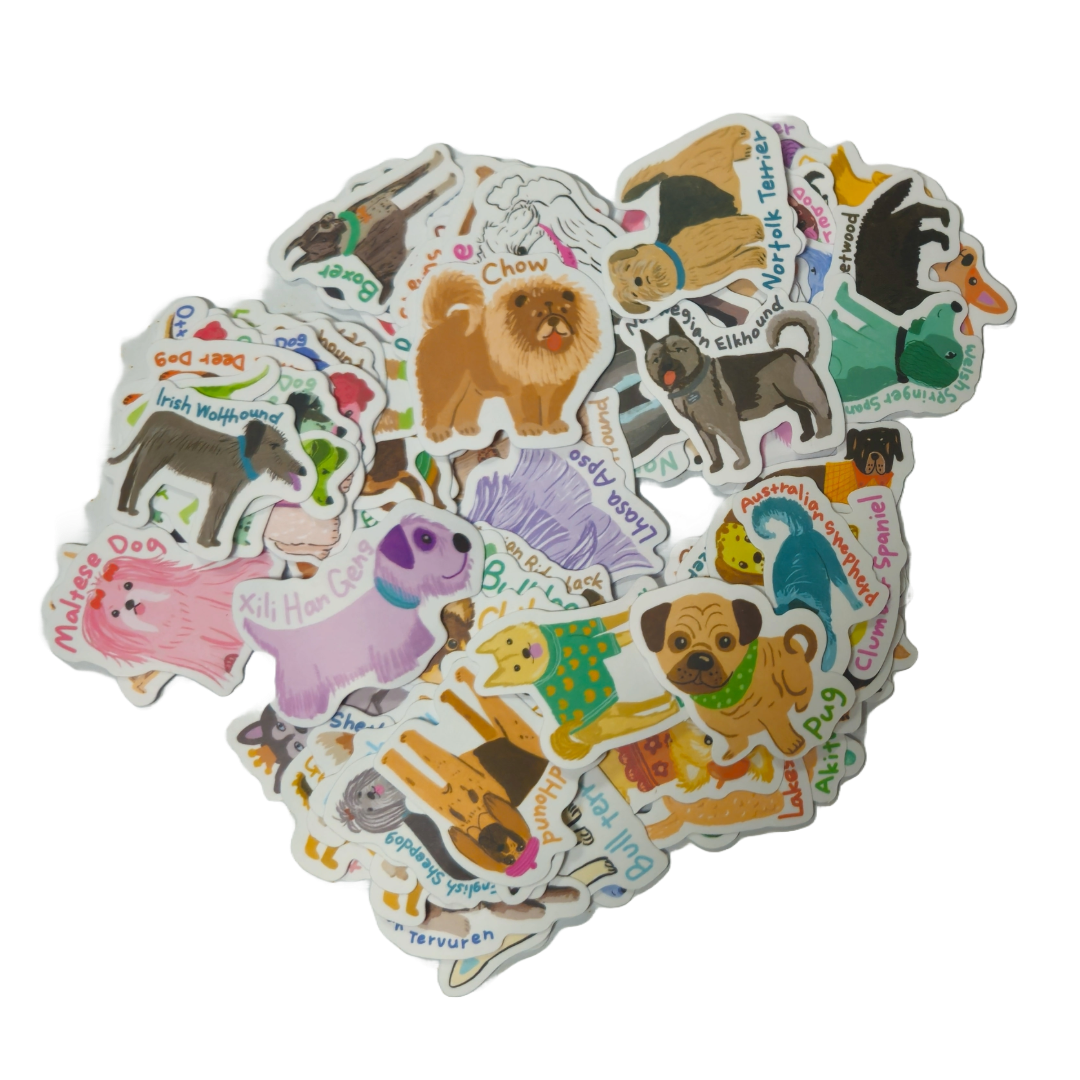 Dog-themed sticker set