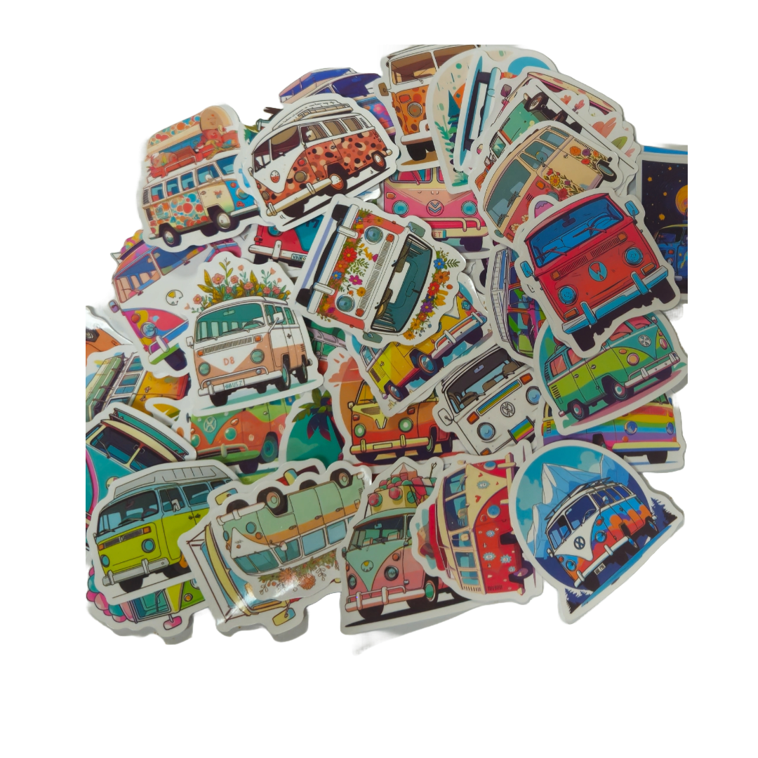 Kombi van-themed sticker set