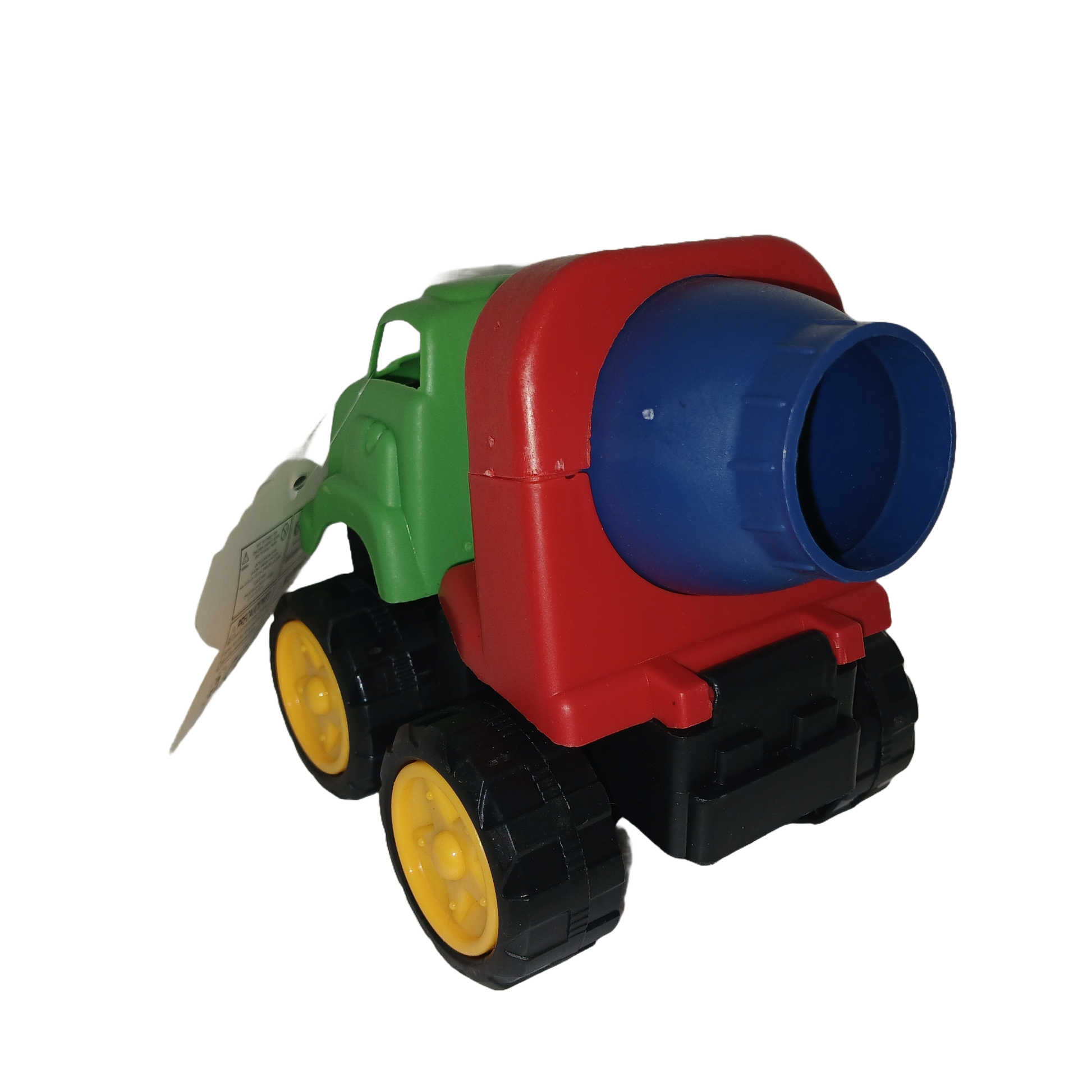 Toddler construction truck mixer back