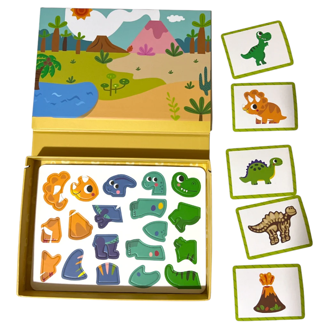 TookyToy Magnetic Box - Dinosaur: Build & Play Set