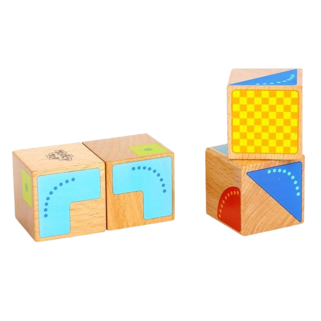 Tooky Toy Wooden Geometric Shape Block Puzzle