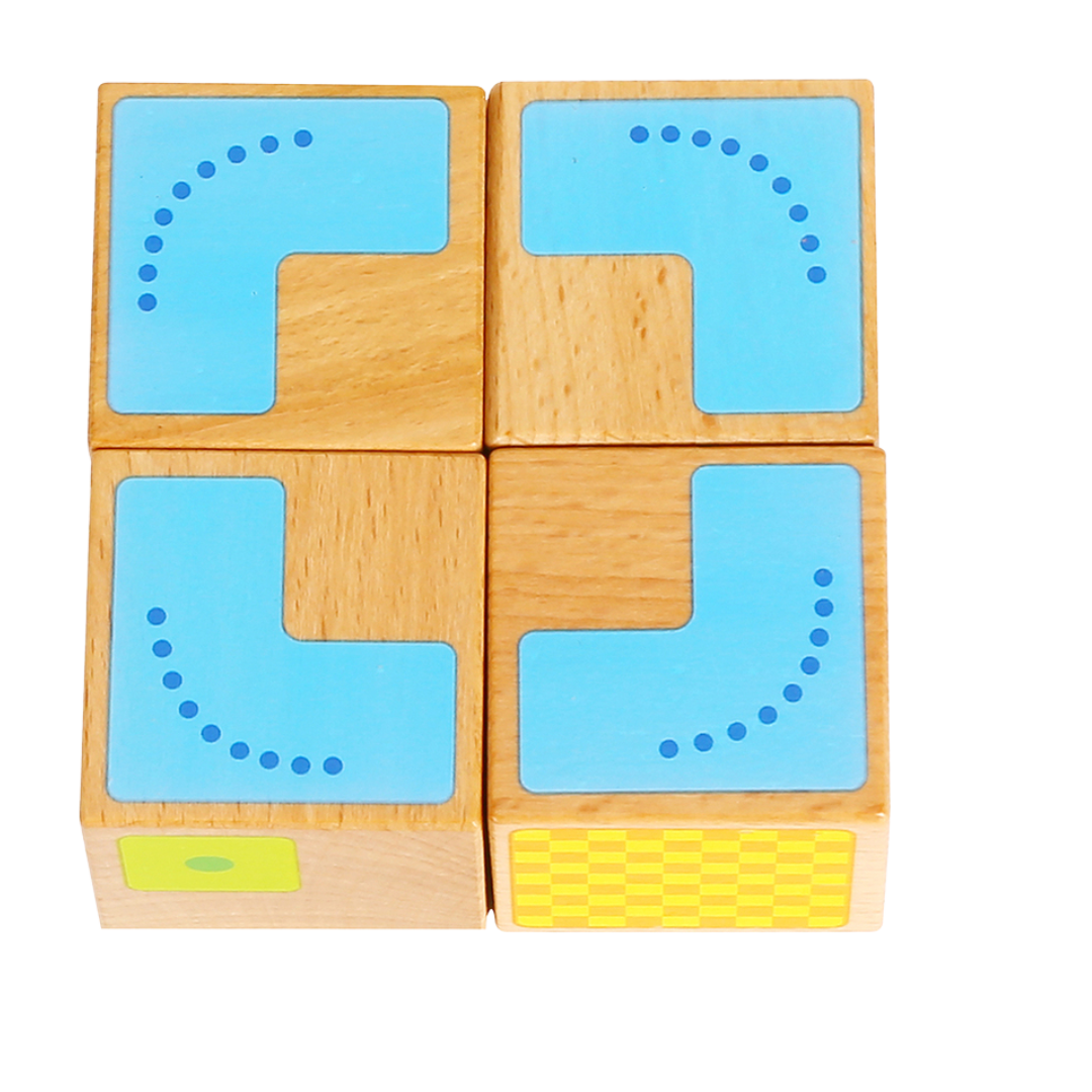 Tooky Toy Wooden Geometric Shape Block Puzzle