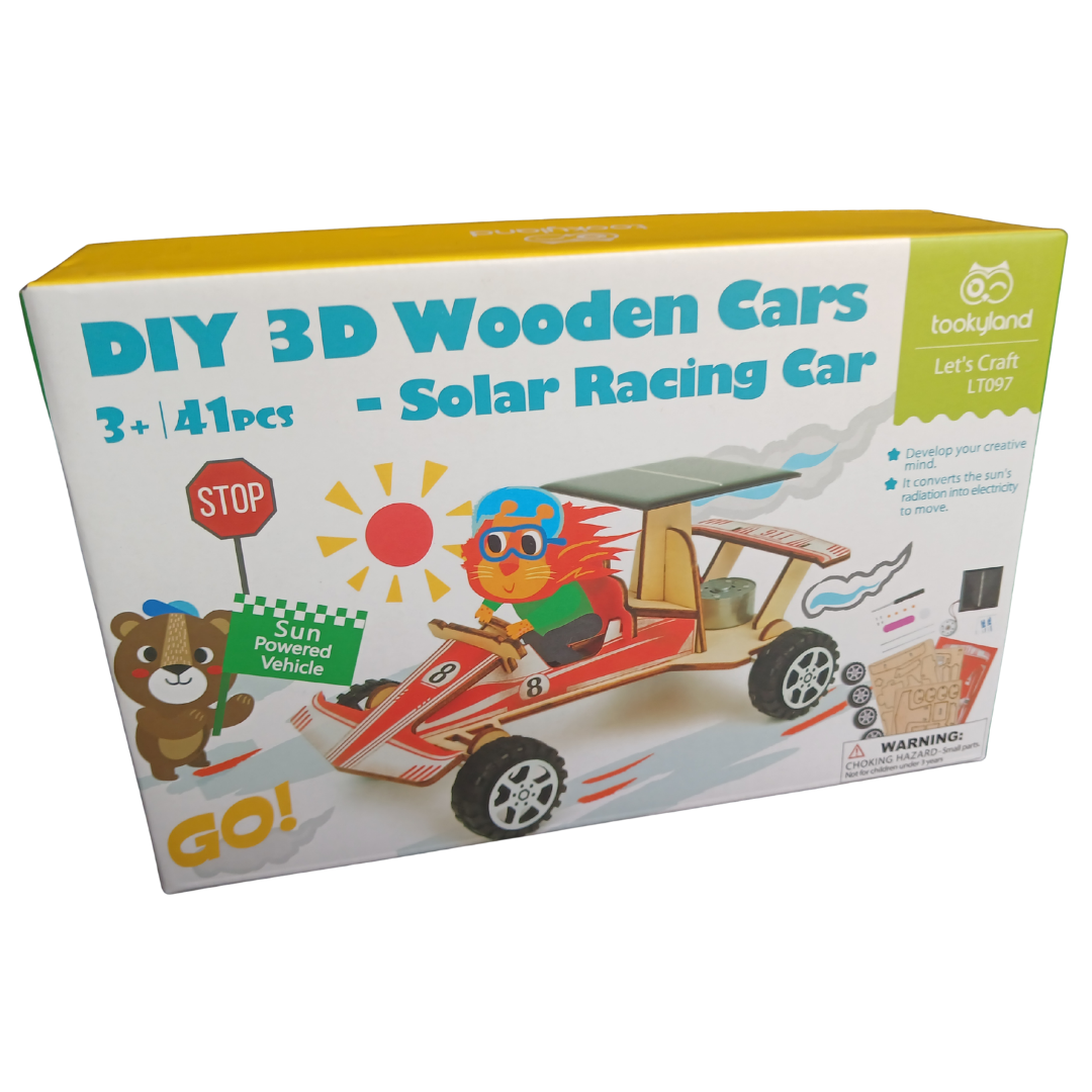 Tookyland DIY 3D Wooden Solar Racing Car (41 Pcs)