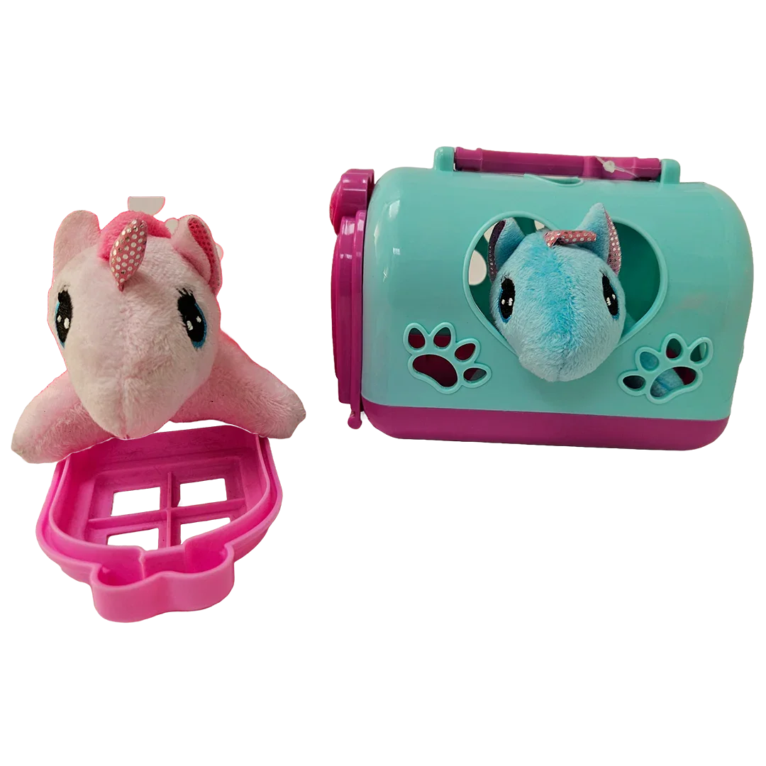 Plush unicorn in carry case - Little Explorers Toy Shop