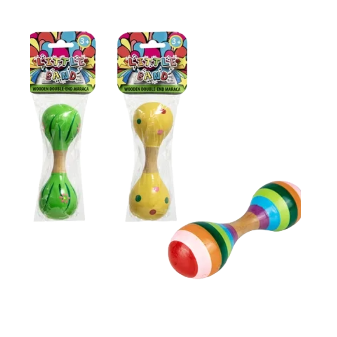 Wooden Double-End Maraca Shaker - Little Explorers Toy Shop