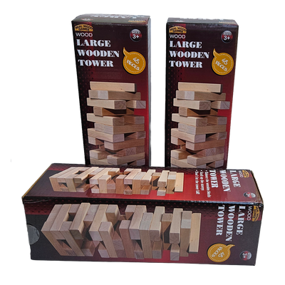 Wooden Tower Building Game – Fun for Family Game Nights - Little Explorers Toy Shop