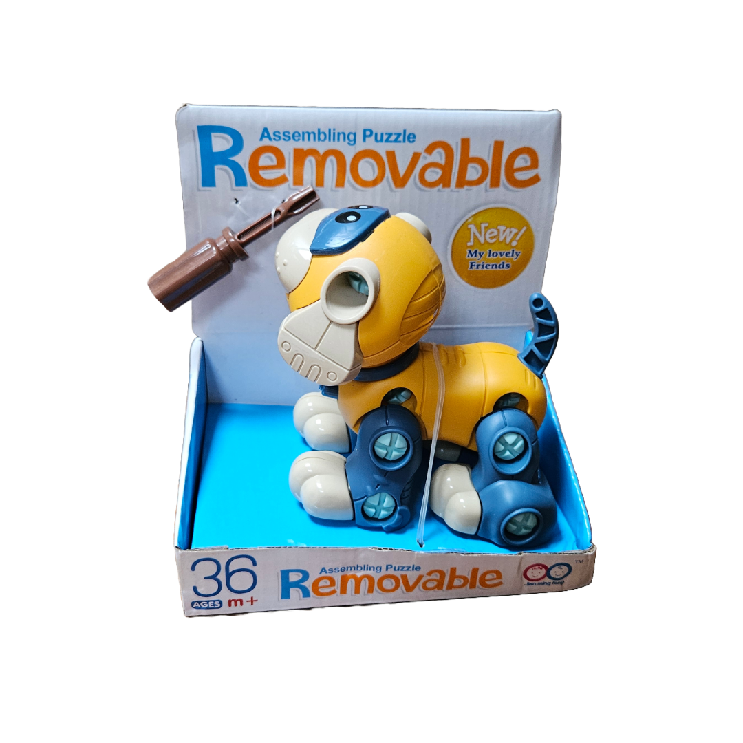 Take-apart dog toy with screwdriver