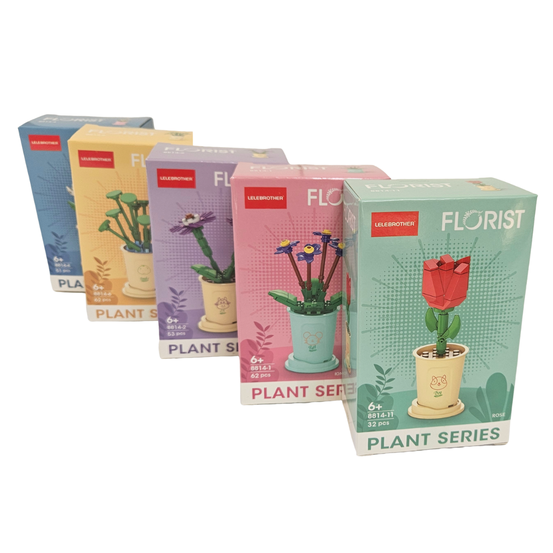 Vibrant floral masterpieces with Flower Building Blocks! (random colors available) - Little Explorers Toy Shop