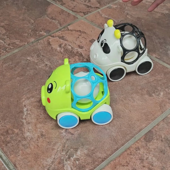 Baby animal rattle car video