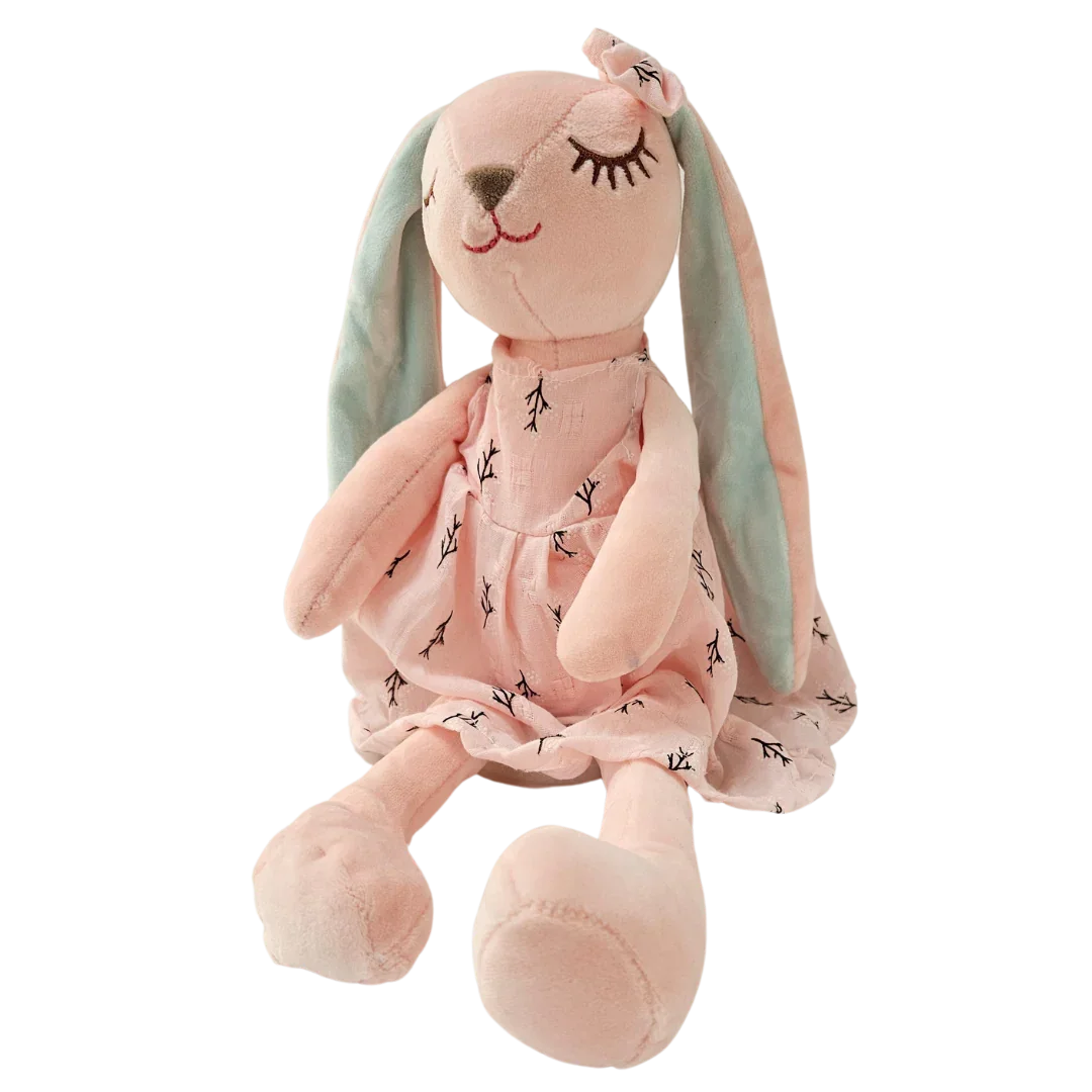 Soft Pink Plush Bunny – Safe & Cuddly Toy for Girls (35cm) - Little Explorers Toy Shop