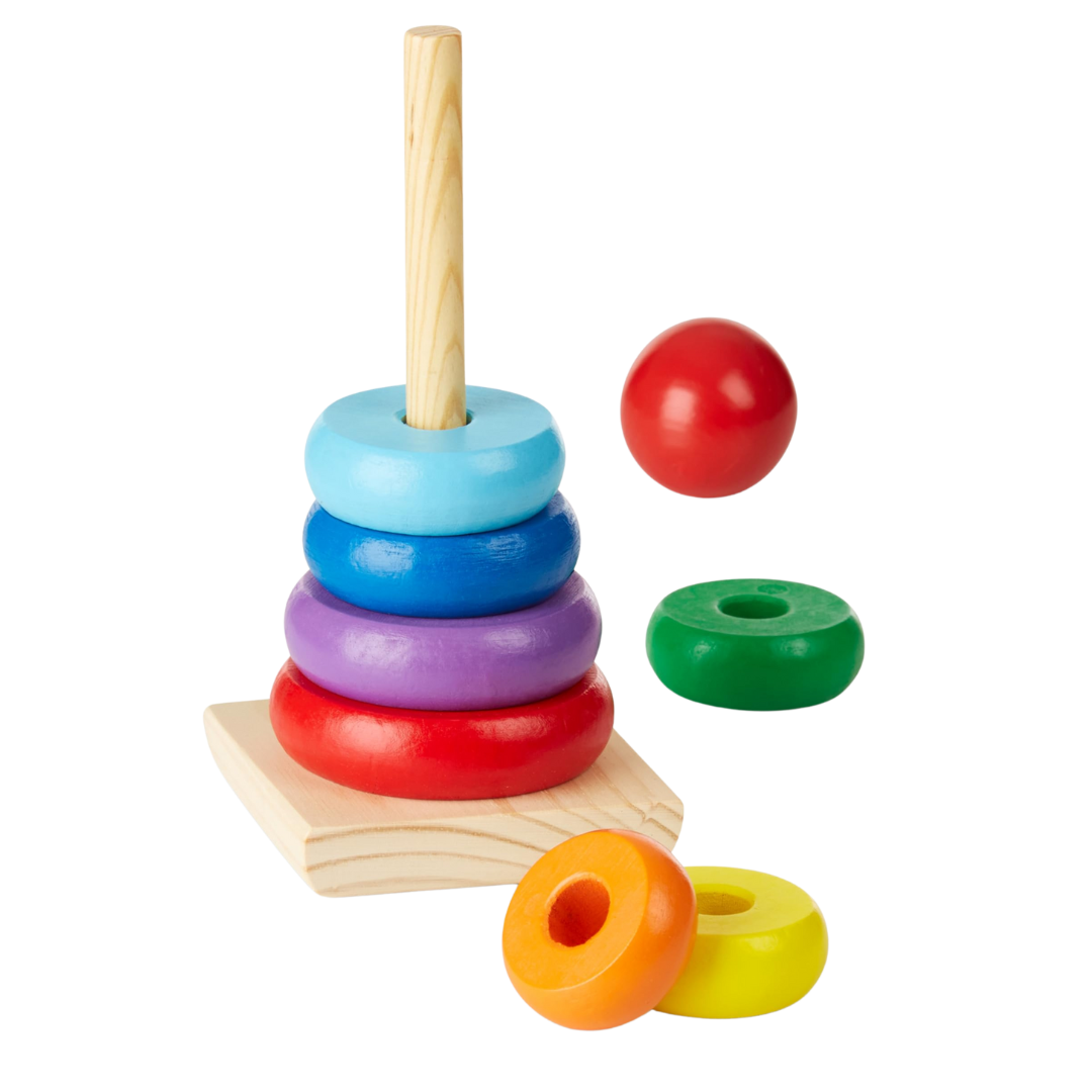 Wooden Stacking Rings – Colorful & Educational Toy for Toddlers - Little Explorers Toy Shop